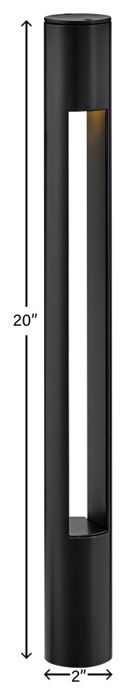 Hinkley Atlantis Round Small Bollard, Satin Black