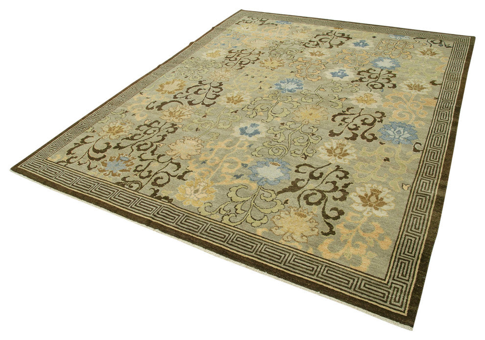 Rug N Carpet - Hand-Knotted Oriental 8' 0" x 9' 11" Pastel Oushak Area Rug