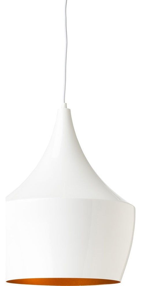 Nuevo Living Karl Lighting Pendant, White Steel Metal, Small, Default Title