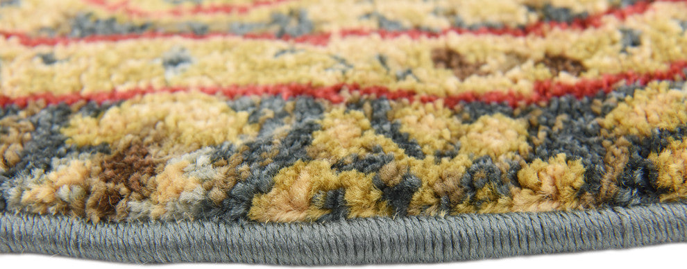 Unique Loom Blue Jackson Palace 3' 3 x 3' 3 Round Rug