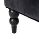 GDF Studio Leah Traditional Tufted High Winged Back New Velvet Loveseat, Black