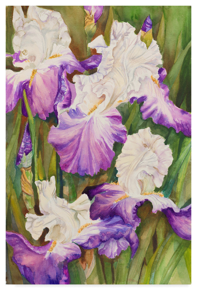 Joanne Porter 'Lavender Iris' Canvas Art, 24"x16"