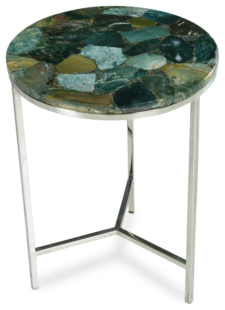 Foster Agate Top Round Chairside Table