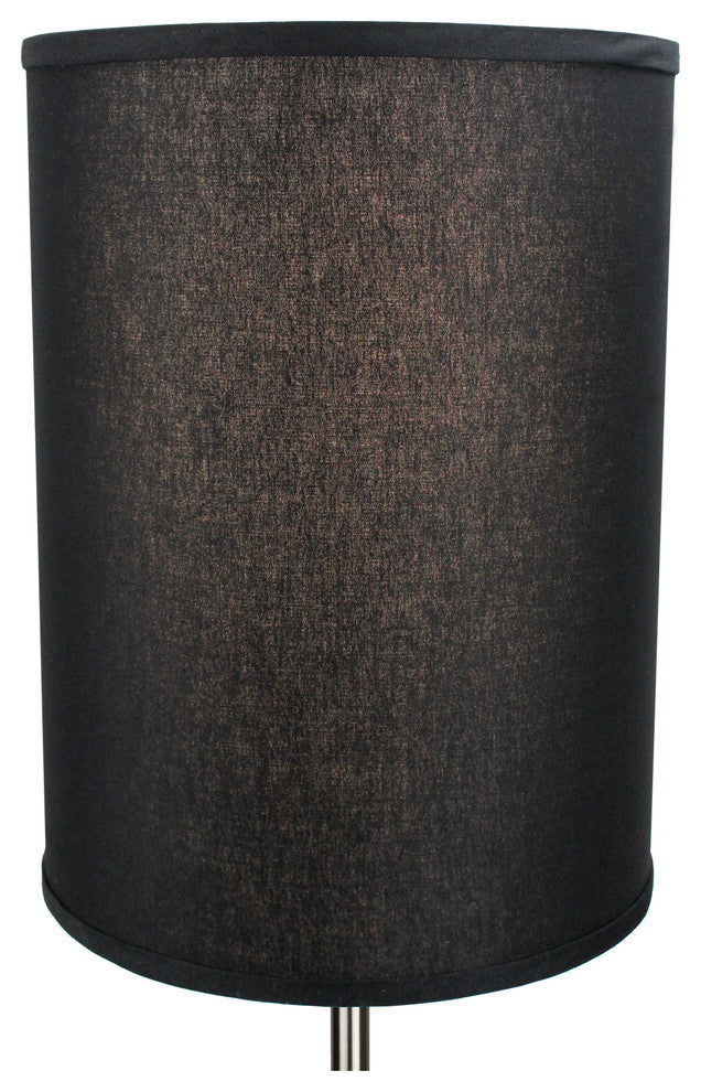 Fenchel Shades 11"x11"x15" Spider Attachment Drum Lamp Shade, Linen Black