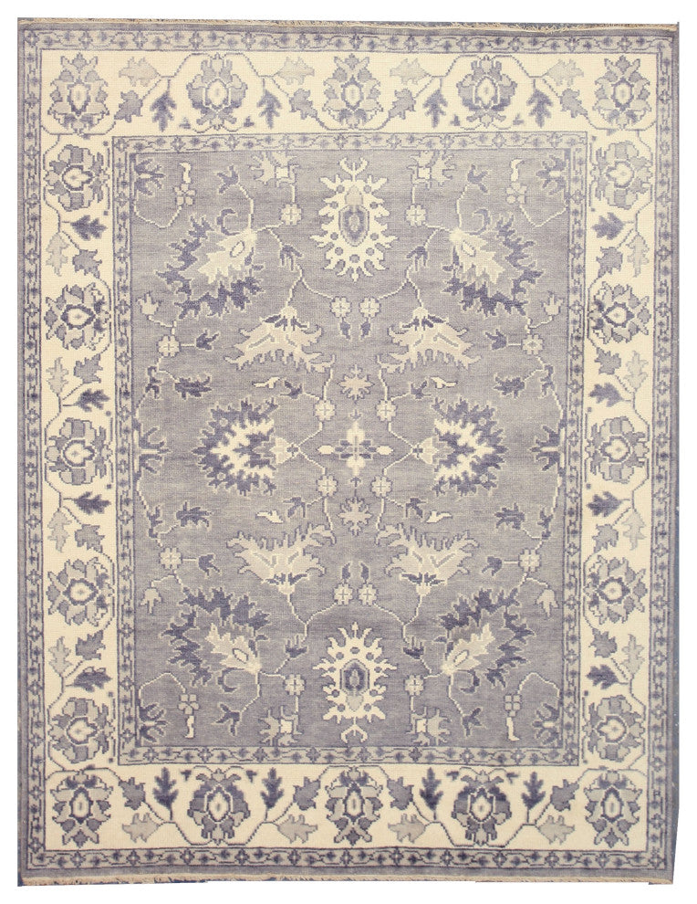 Gray Traditional Oriental Mono Area Rug
