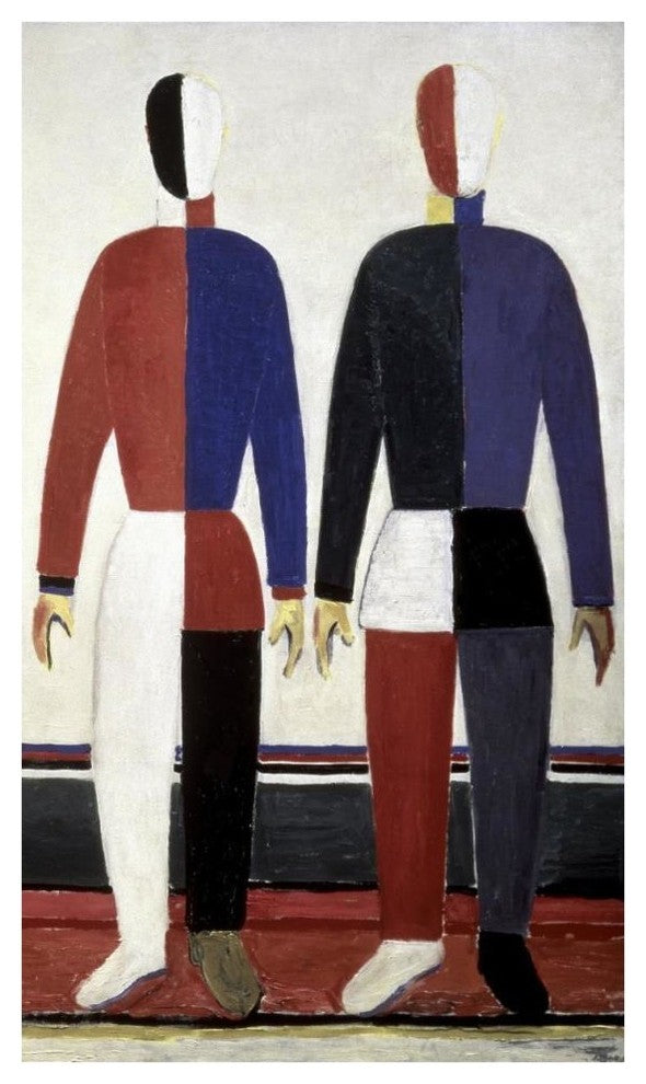 "Sportsmen (right)" Digital Paper Print by Kazimir Malevich, 25"x42"