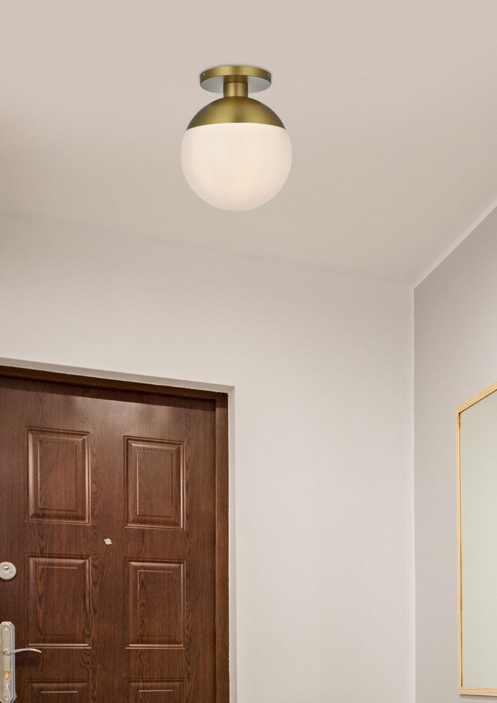 Elegant Lighting LD6056 Eclipse 12"W Semi-Flush Globe Ceiling - Satin Gold