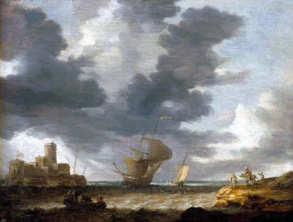 The Elder Bonaventura Peeters Breezy Estuary Scene Wall Decal