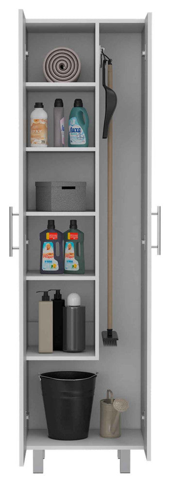 White Versatile Tall Pantry or Laundry Cabinet