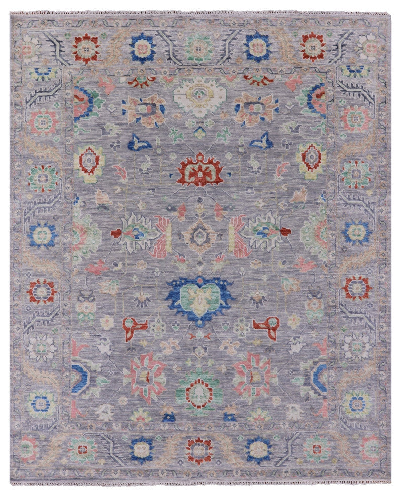 8' 4" X 10' 3" Hand Knotted Turkish Oushak Wool Rug - Q13438