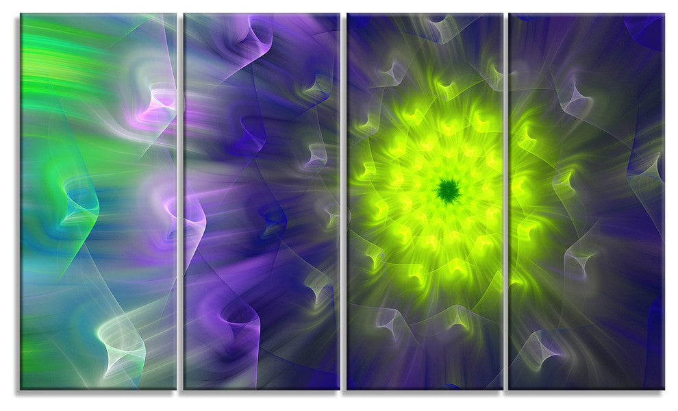 Amazing Dance of Exotic Petals, Floral Canvas Art Print, 48"x28", 4 Panels