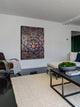 "Figuig" Wall Art on Wood, 40"x60", Brushed Aluminum