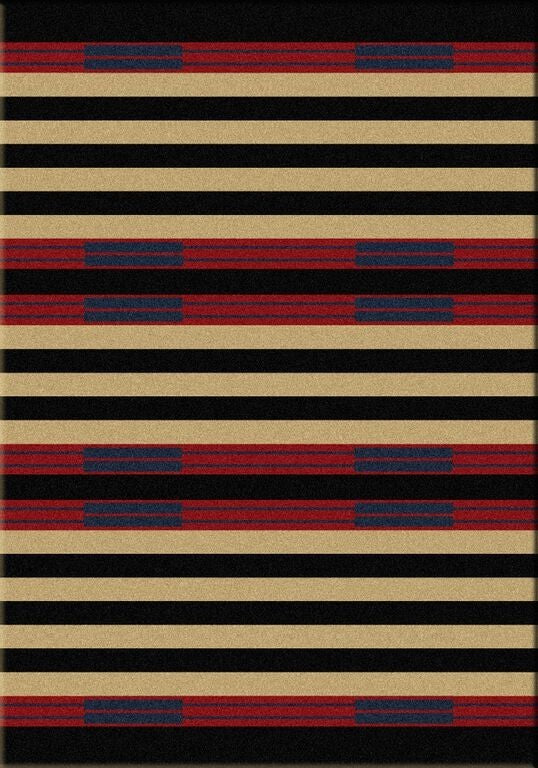 Chief Stripe Rug, Red, 4'x5', Rectangle
