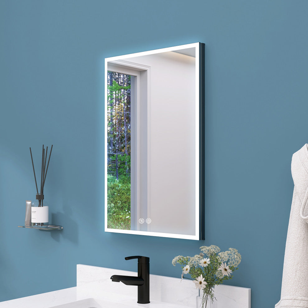 20'' W 30'' H Recessed Frameless Medicine Cabinet Mirror 3 Adjustable