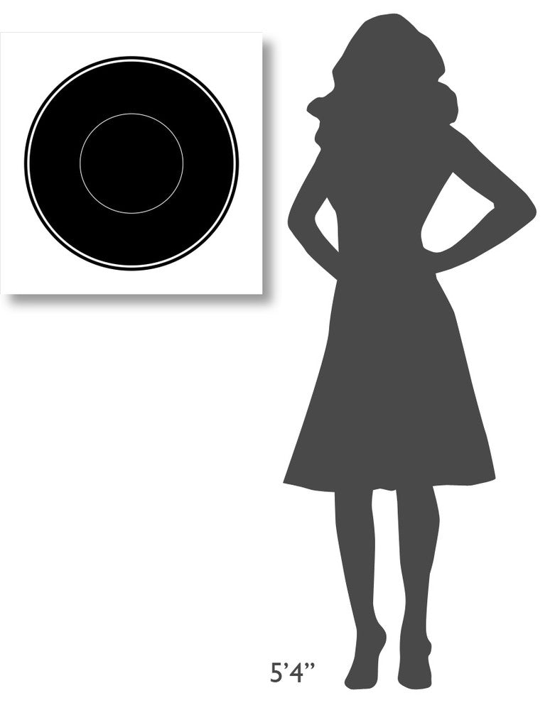 "Mealtime: Black on White - Plate" Digital Paper Print by BG.Studio, 26"x26"