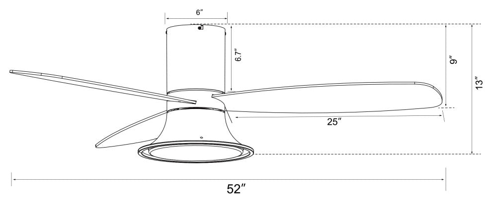 Lucci Air Flusso 52" Light With Remote Ceiling Fan, Oil Rubbed Bronze