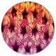 Close-Up Purple Flower Design, Floral Round Metal Wall Art, 11"