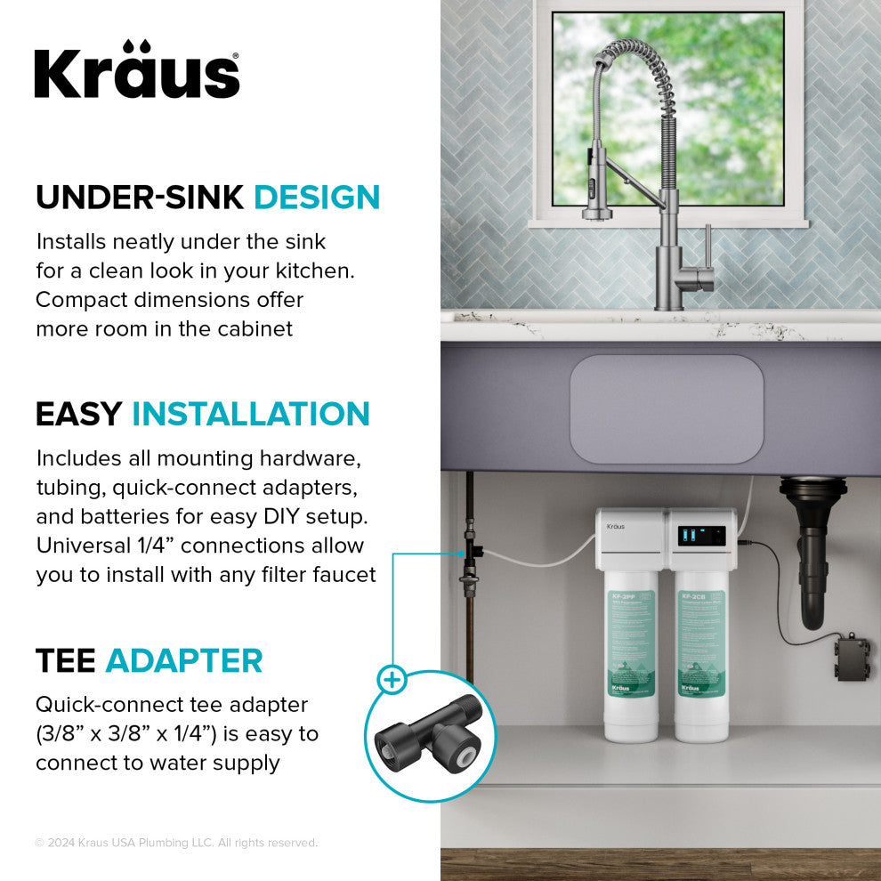 KRAUS Bolden Pull-Down Filter Kitchen Faucet SFACB w/ Purita Filtration System