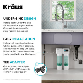 KRAUS Bolden Pull-Down Filter Kitchen Faucet SFACB w/ Purita Filtration System