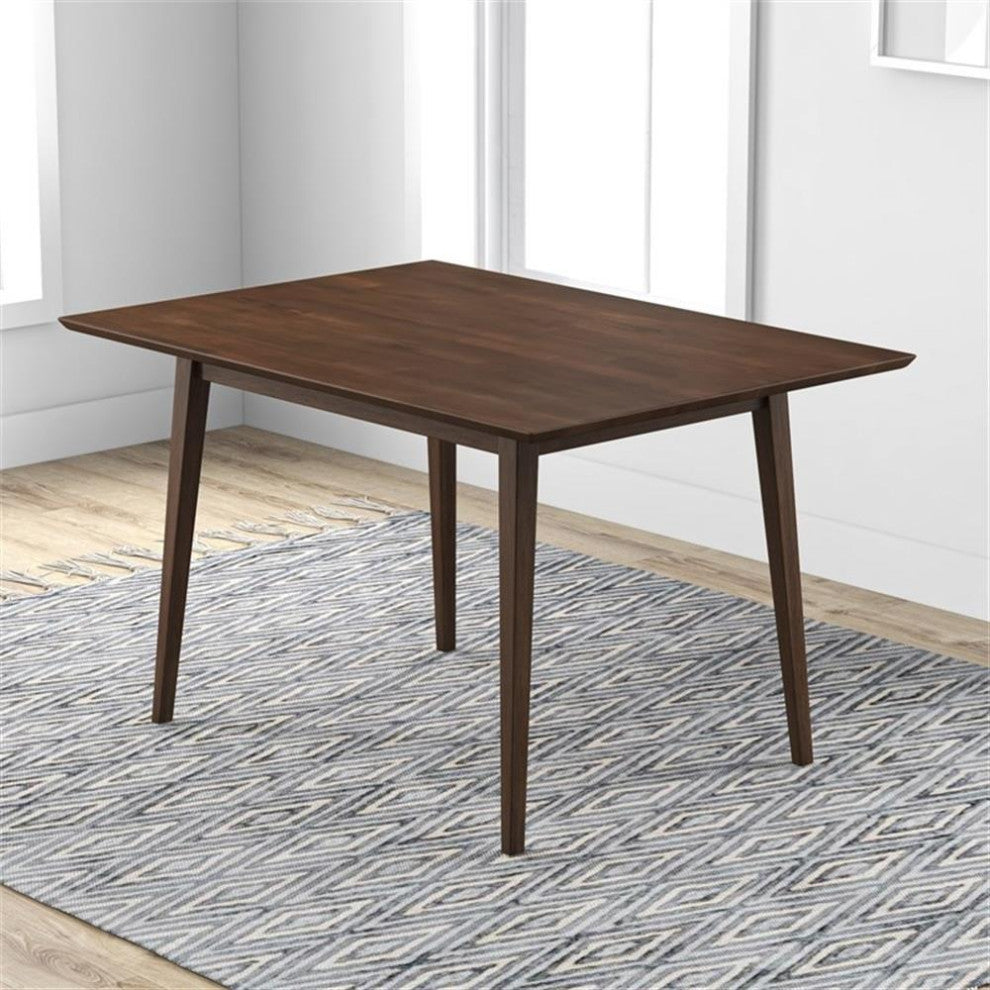 Verona Modern Style Solid Wood Walnut Rectangular Kitchen&Dining Room Table