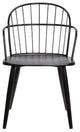 Bradley Steel Framed Side Chair in Black Powder Coated Finish and Black Brushed