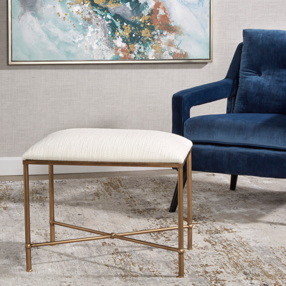 Uttermost Avenham Small Gold Framed bench