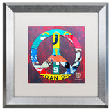 "Peace" Silver Framed Canvas Art by Design Turnpike, 16"x16"