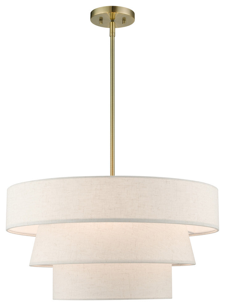 Chandler 4-Light Antique Brass Pendant Chandelier