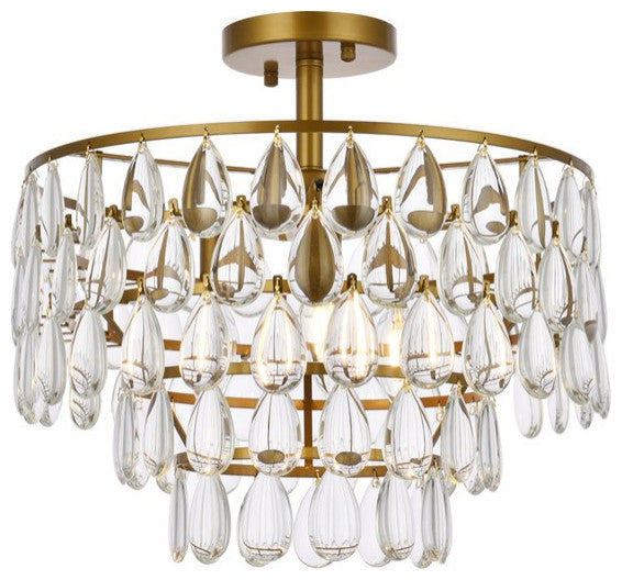 Murphy 16" Flush Mount, Brass