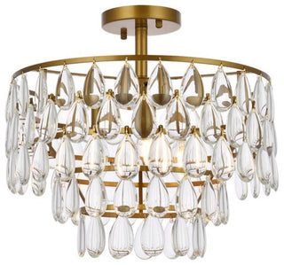 Murphy 16" Flush Mount, Brass