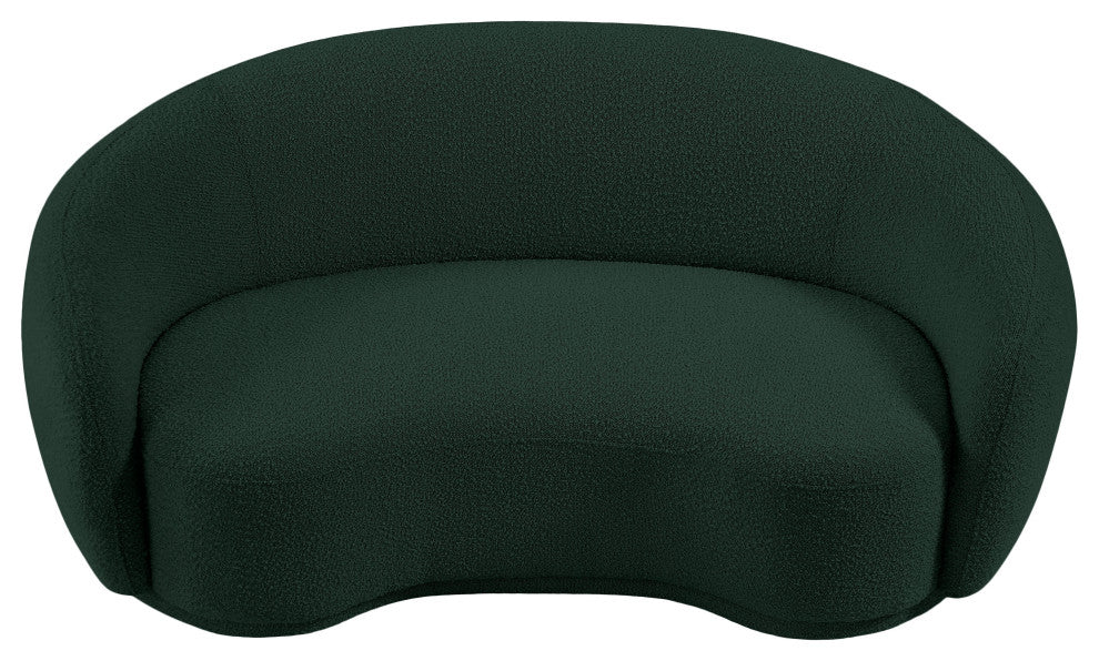 Hyde Boucle Fabric Upholstered, Green, Loveseat