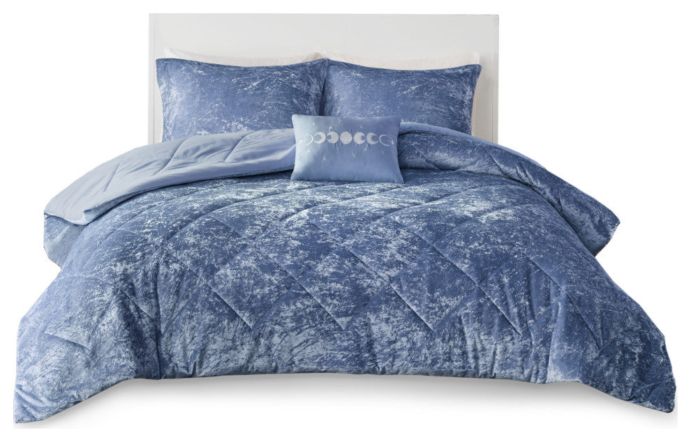 Intelligent Design Felicia Crushed Velvet 4-Piece Comforter Set
