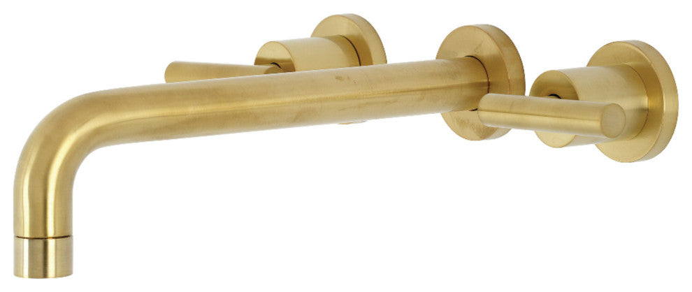 KS8027CML Two-Handle Wall Mount Tub Faucet, Brushed Brass