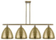 Ballston Dome Island Light, Antique Brass, Antique Brass