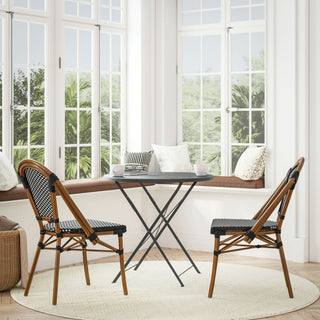 2PK Black, White Paris Chair