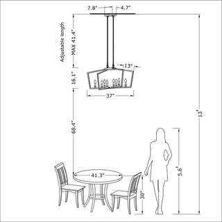 Verna 8-Light Gold Metal Frame Candle Chandelier