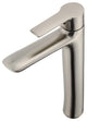 Fine Fixtures Round Single Hole Vessel Sink Bathroom Faucet, Satin Nickel