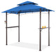 MEWAY 8x5 Grill Gazebo 2-Tiered Outdoor BBQ Canopy Tent, Royal Blue, 8x5