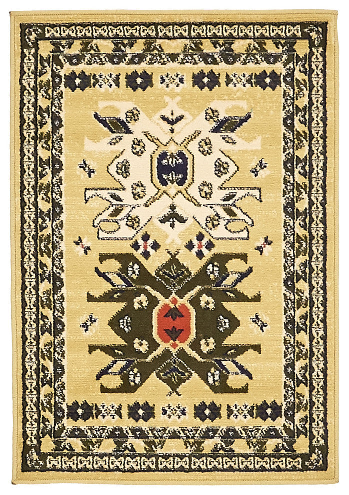 Unique Loom Cream Oasis Taftan 2' 2 x 3' 0 Area Rug