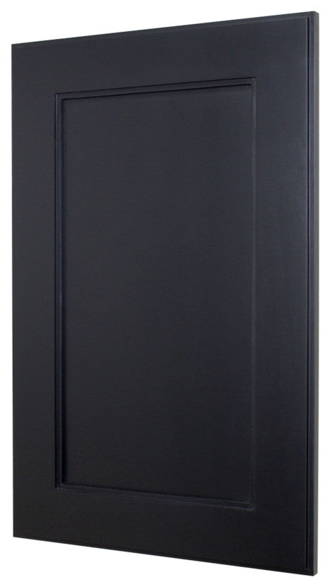 Shaker Style Recessed Medicine Cabinet, Black, 14"x24"