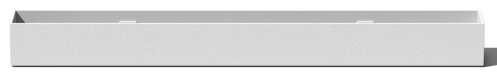 GEO Series Plastic Planter, White, Trough, 1 Pack
