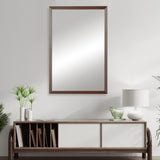 Ellis Framed Wall Mirror, Espresso Textured, 28"x36"
