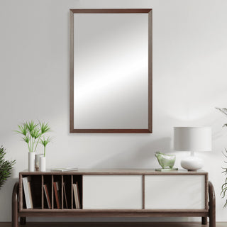 Ellis Framed Wall Mirror, Espresso Textured, 28"x36"