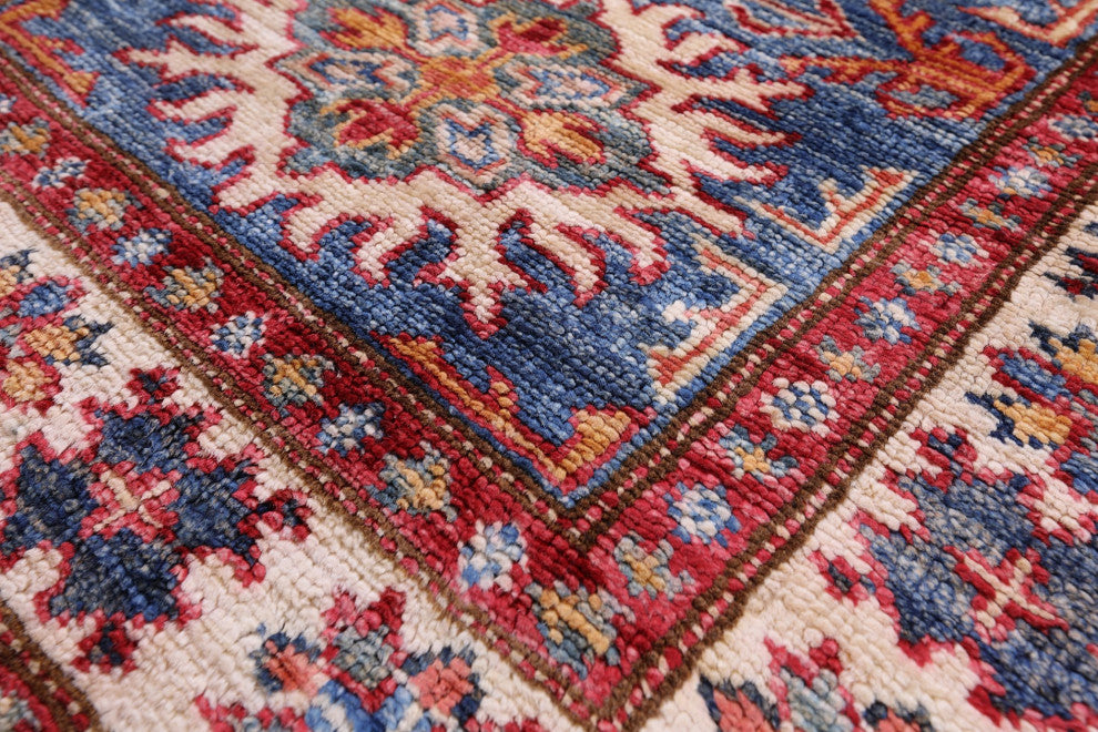 Runner Super Kazak Handmade Wool Rug 1' 10" X 5' 8" Q10306