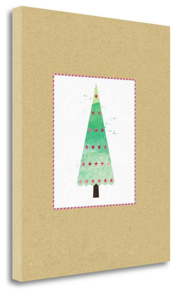 "Tree On Kraft 3" By Linda Woods, Giclee Print on Gallery Wrap Canvas