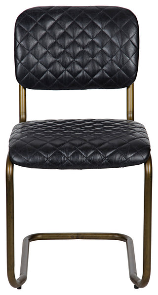 0037 Dining Chair, Metal and Leather