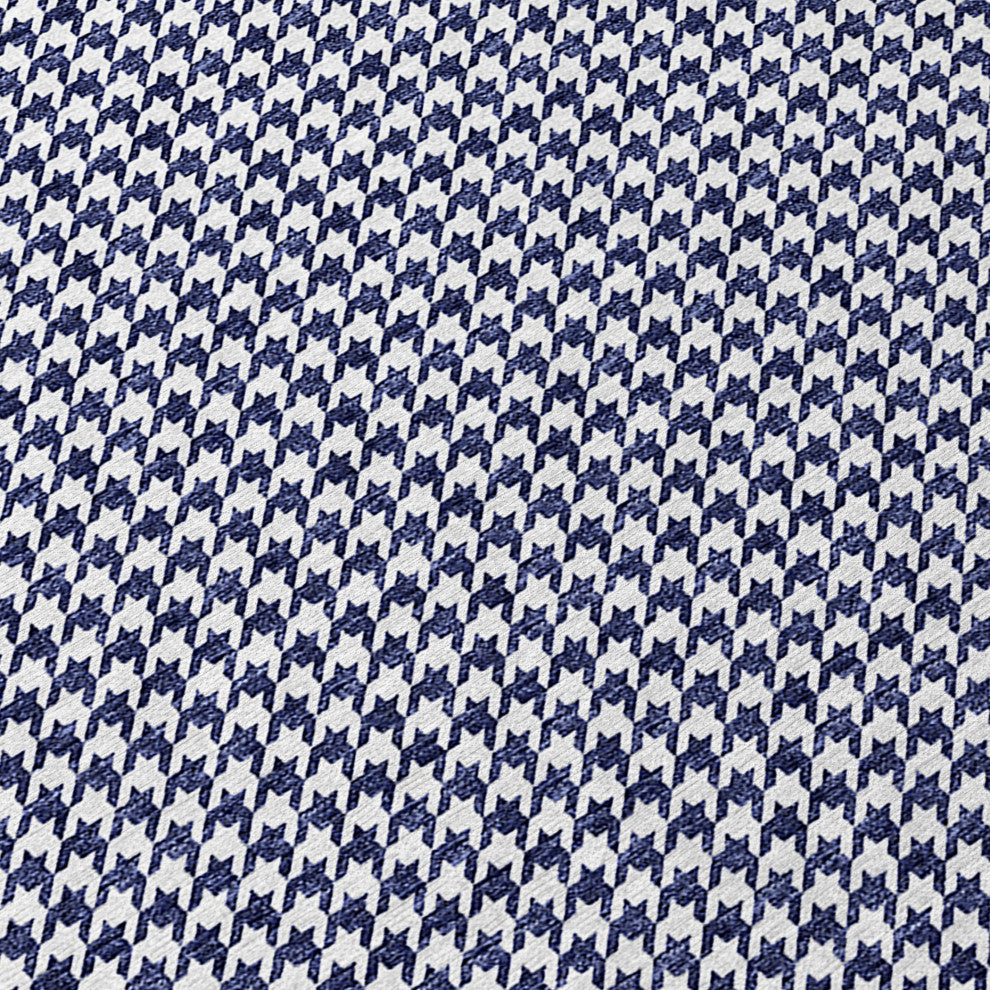 Indoor/Outdoor Hinton HN1 Navy Machine Washable 8' x 8' Rug