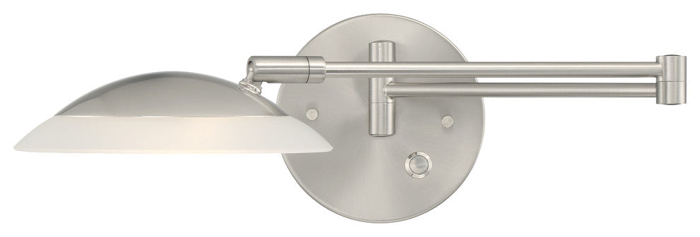 Meran Turbo Swing-Arm Lamp, Satin Nickel