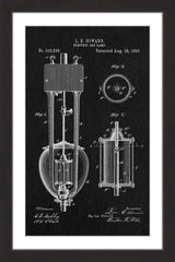 "Arc Lamp 2 1893 Black Paper" Framed Painting Print