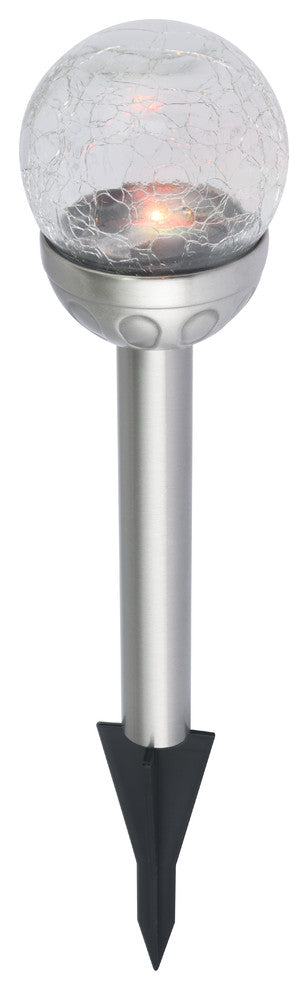Silver Finish Rgb Led Outdoor Path Light Pack Of 4